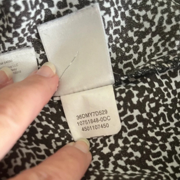 ANNE KLEIN, XL Drawstring Waist, Black and White Dress - Picture 7 of 9